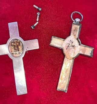 Authentic Relic True Cross Jesus Catholic Reliquary Saint Bishop Bible Crucifix