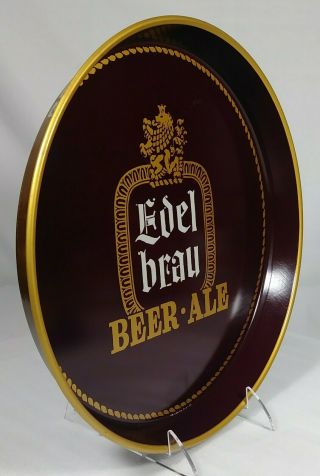 Old Edel Brau Beer Tin Serving Tray Edlebrau Brewery Inc.  Brooklyn York NY 2