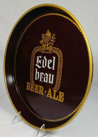 Old Edel Brau Beer Tin Serving Tray Edlebrau Brewery Inc.  Brooklyn York NY 3