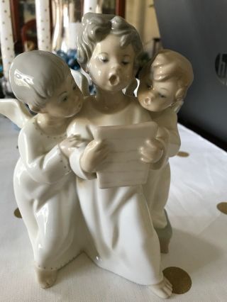 Lladro Figurine “angel Group” 4542 Bisque 1969 Christmas Choir