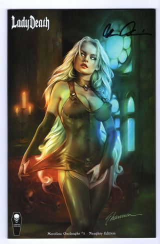 Lady Death Merciless Onslaught 1 Naughty Edition Shannon Maer (vf) Signed