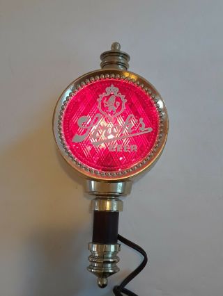 Vintage Strohs Beer Tap Handle Advertising Electric Wall Sconce Light Sign Bar