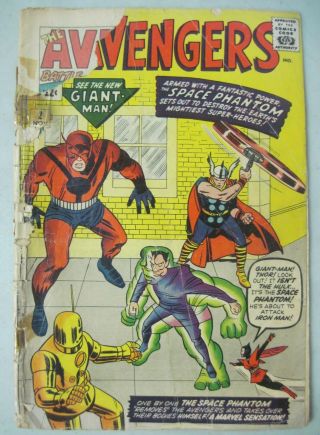 Avengers 2 Marvel Comics 1963 Stan Lee Jack Kirby 1st Appearance Space Phantom