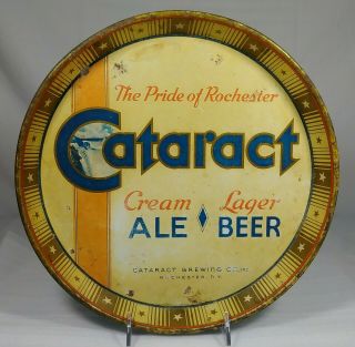 Old Cataract Brewing Co.  Rochester Ny Cream Ale Lager Beer Tin Serving Tray 12 "