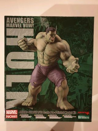 Kotobukiya Artfx Avengers Marvel Now Hulk Pvc Statue 1/10 Scale