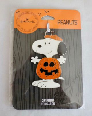 2019 Hallmark Peanuts Snoopy In Pumpkin Costume Halloween Christmas Ornament