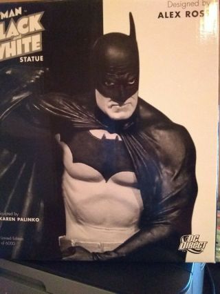 Batman Black And White Statue Alex Ross Dc Direct 1st Edition Mib Comic Figurine