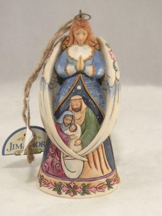 Jim Shore Angel With Wings Around Holy Family Nativity Christmas Ornament 2011