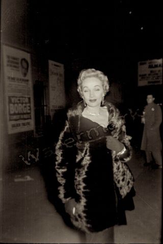 1950s Photo Negative Rare Marlene Dietrich Actress Movie Star Bedroom Eyes Nyc