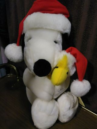 Kohls Special Edition Peanuts Santa Snoopy Woodstock Christmas Plush With Tags