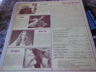 Rare The Music Of The Santa Cruz Mountains (califoria) Lp 1974