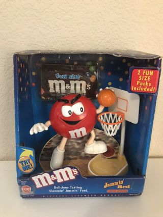 M&ms Jammin Red Basketball Candy Dispenser Nib
