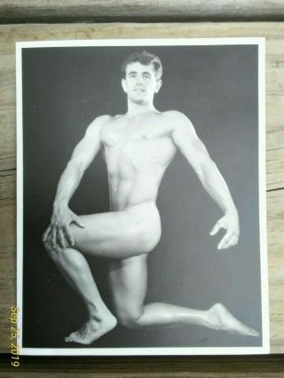 Western Photography Guild Nude Bodybuilder Muscle Man 4 " X 5 " Photo
