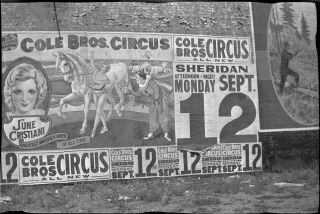 6 Each 1944 Small Negatives: Cole Brothers Circus In Los Angeles