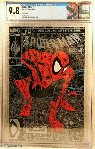 Spider - Man 1 Silver Ed.  Cgc 9.  8 2029422011 Special Edition Cgc Label Mcfarlane