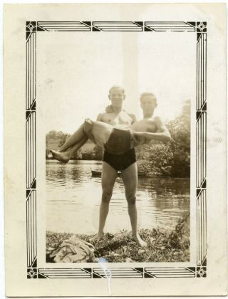 28 Old Photo Affectionate Swimsuit Soldier Buddy Boy Men In Love Snapshot Gay