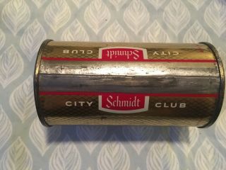 Schmidt’s City Club by Schmidt Brewing St.  Paul,  MN Flat Top Steel Beer Can 2