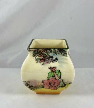 Estate Fresh Antique Royal Doulton Miniature Vase The Gleaners Series Ware