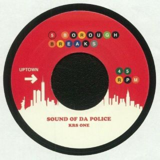 Krs One Sly Stone Sound Of Da Police 7 " Rap Hip Hop Funk Og Breaks 45 Rare