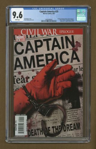 Captain America 25a Epting Variant Cgc 9.  6 2007 2005040002