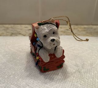 Danbury Westie West Highland Terrier Ornament ‘wrapped Up For Christmas’