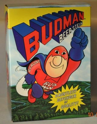 Vintage 1989 Bud Man Collectors Edition Beer Stein -