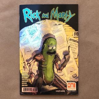 Rick And Morty 37 Signed Vasquez Pickle Rick Foil Variant Cover Sdcc 2018 Oni