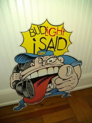 Bud Light Jerky Boyz Tin Sign 28 " X 26 " Frank Rizzo “bud Light I Said” 1996