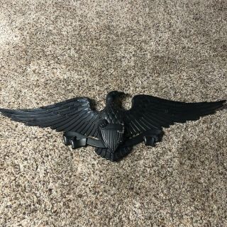 Vintage Sexton 27 " American Eagle Cast Metal Black Finished Wall Hanging U.  S.  A.