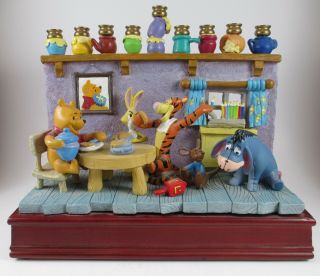 Disney Winnie The Pooh And Friends Hanukkah Scene Menorah And Music Box.