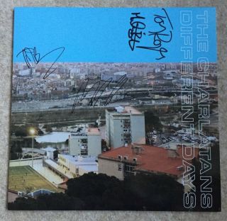 The Charlatans Different Days Vinyl Lp Fully Signed Authentic