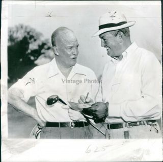 1952 Press Photo Politics Dwight Eisenhower Ed Dudley Augusta Ga Ike Golf 8x8