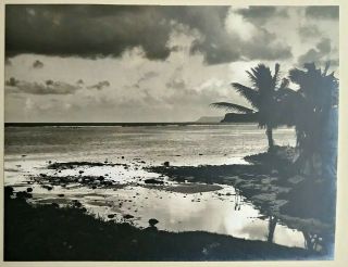 Dusk Guam 1966 Vtg Mounted Photo,  From His Album One Viewpoint: George L Jones