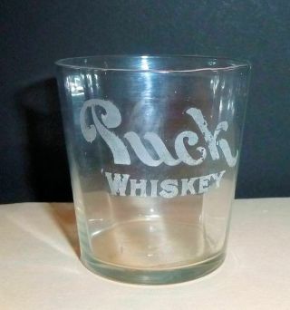 Pre Prohibition Shot Glass Cincinnati Ohio Puck Whiskey Freiberg & Co.  1910s