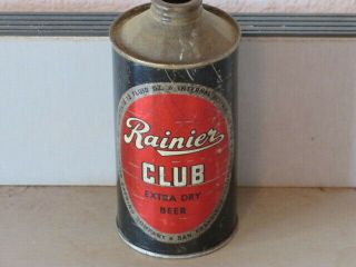 Rainier Club Extra.  Dry Beer.  Really Irtp.  Cone Top