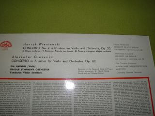 Ida Haendel - Wieniawski / Glazunov - Violin Concerto Supraphon SUA 50687 STEREO 3