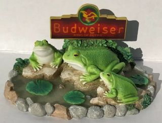 1995 Budweiser Bud - Weis - Er Frogs Figurine 1st In Series No Box Shelf Decoration