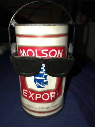 VINTAGE - TAKARA - Molson Export Beer - SOUND ACTIVATED DANCING CAN - COMPLETE & 2