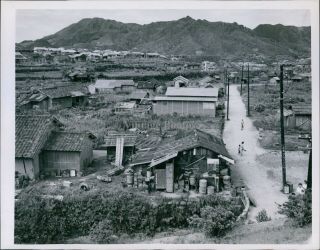 1949 Nagasaki Japanese City Atomic Bomb Dread Missile Vintage Street Photo 7x9
