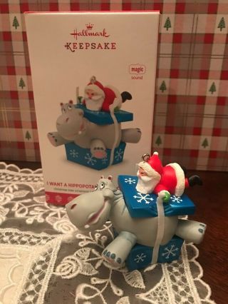Hallmark I Want A Hippopotamus For Christmas 2017 Magic Sound Ornaments Hippo