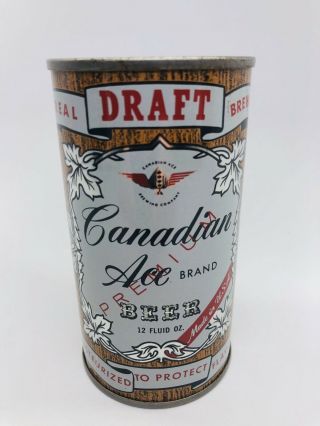 Canadian Ace Draft - Flat Top Beer Can.  Chicago,  Illinois - Il -
