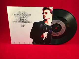 George Michael Queen Somebody To Love Five Live 1993 Uk 7 " Vinyl Single Excellen