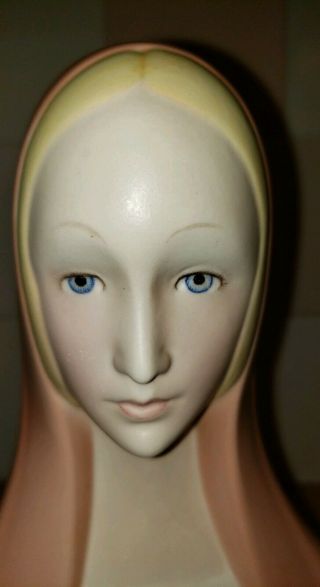 Lenci 1931 Porcelain Figure Of The Madonna,  Made In Italy For Otzens Chicago