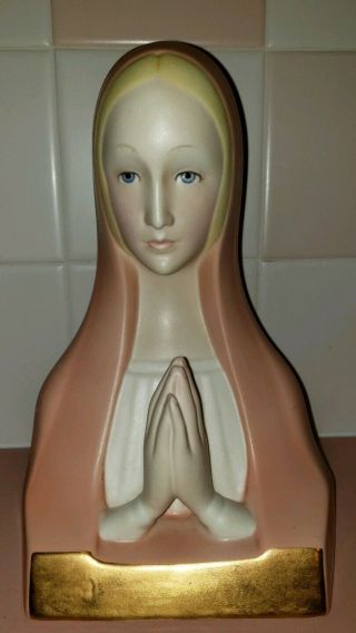 Lenci 1931 Porcelain Figure of the Madonna,  Made In Italy For Otzens Chicago 2