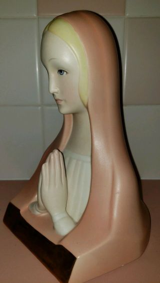 Lenci 1931 Porcelain Figure of the Madonna,  Made In Italy For Otzens Chicago 3