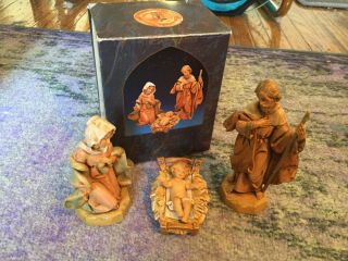 1994 Roman Inc Fontanini The Holy Family 5 " Nativity Set W/ Box And Brochure