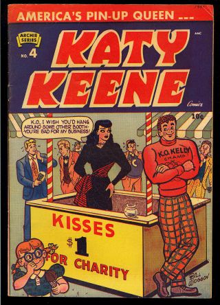 Katy Keene 4 Pre - Code Golden Age Archie Teen Comic 1951 Fn