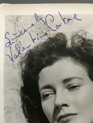 AUTHENTIC Valentina Cortese signed in person AUTOGRAPH ON B&W PHOTO 17cm X 12.  5 2