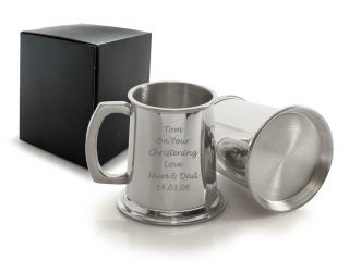Personalised Half Pint Pewter Hand Made In The Uk Tankard - Engraved