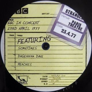 The Stranglers - Bbc In Concert 23 - 4 - 1977 10 " Black Vinyl